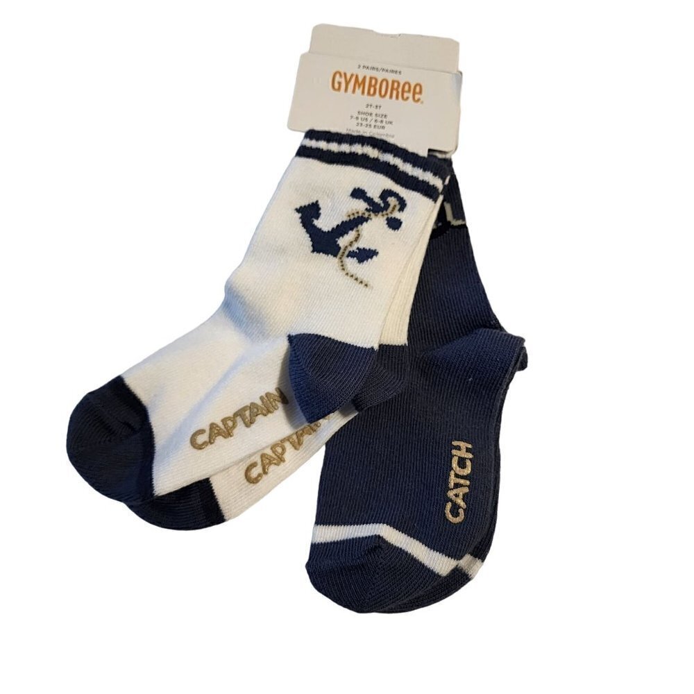 Gymboree boy size 2T-3T Socks 2 pairs New Nautical